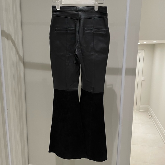 BO.BÔ LEATHER FLARE PANTS SIZE P - Picture 3 of 4